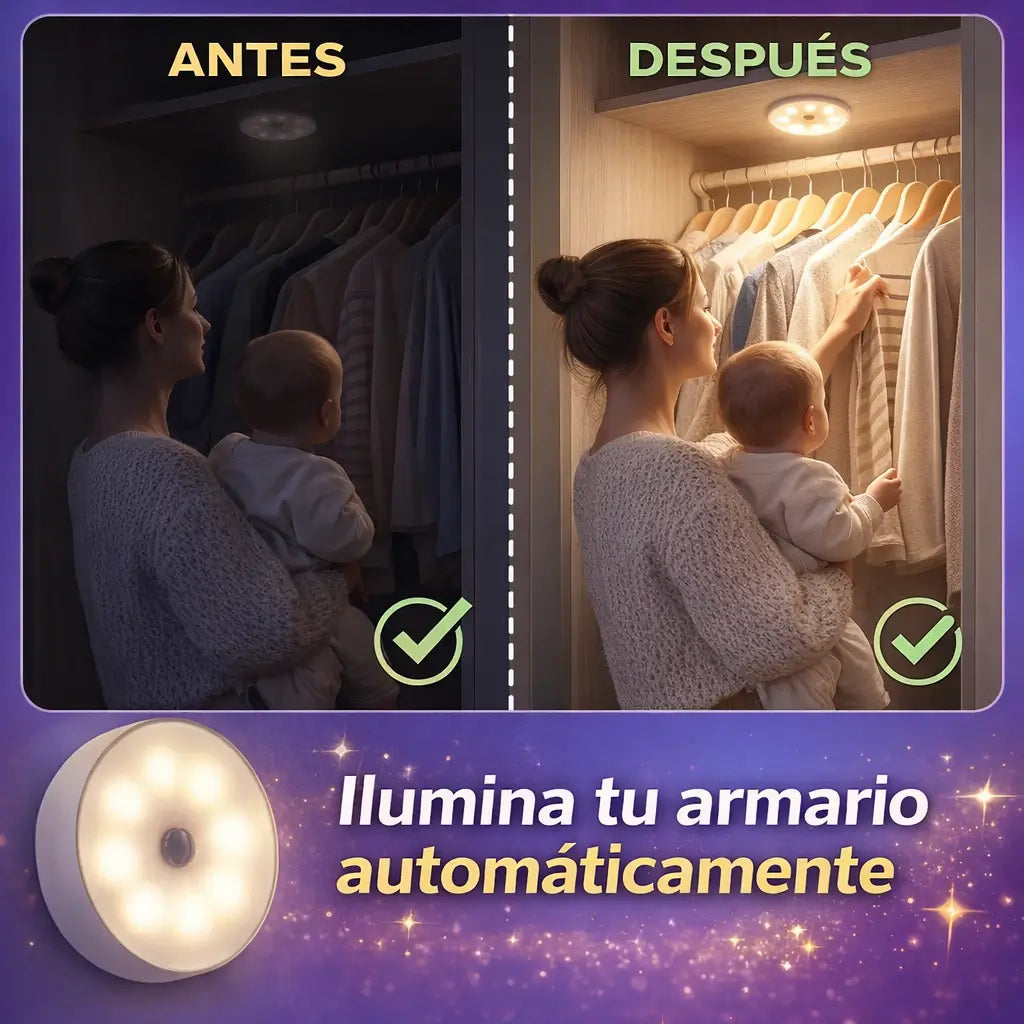 LumiSense® Lampara Recargable Pared Sensor