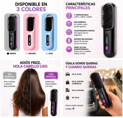 LissGo® Cepillo Alisador Inalámbrico
