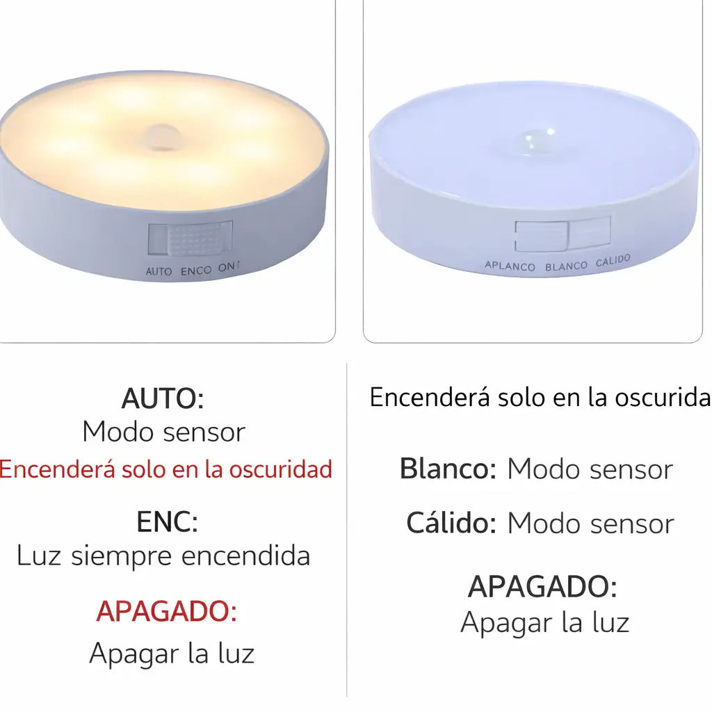 LumiSense® Lampara Recargable Pared Sensor
