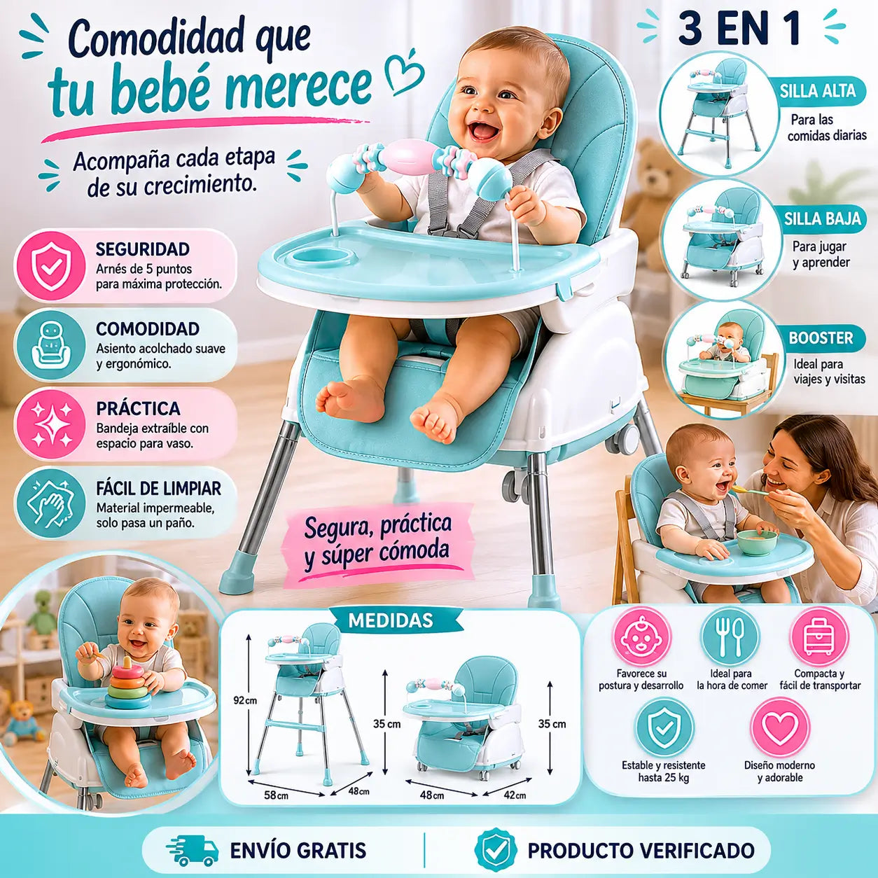BabyGrow® Silla 3 en 1