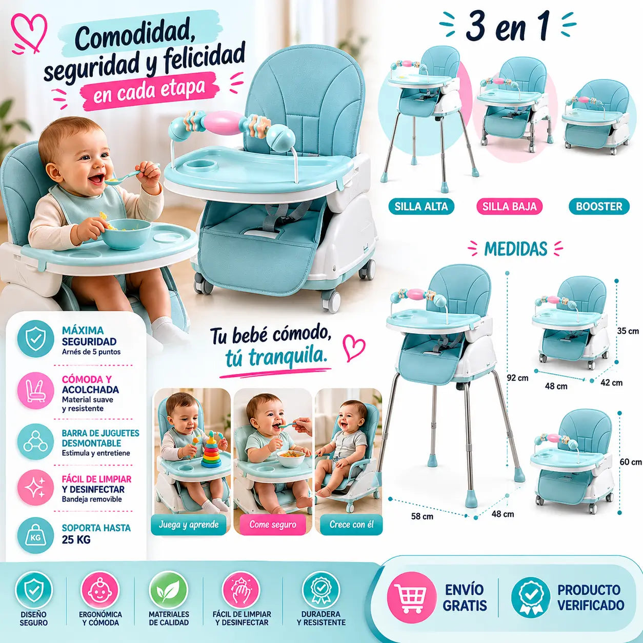 BabyGrow® Silla 3 en 1