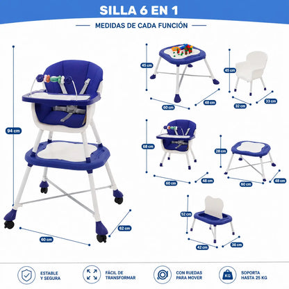 DeskGrow® Silla Comedor Y Escritorio 3 En 1
