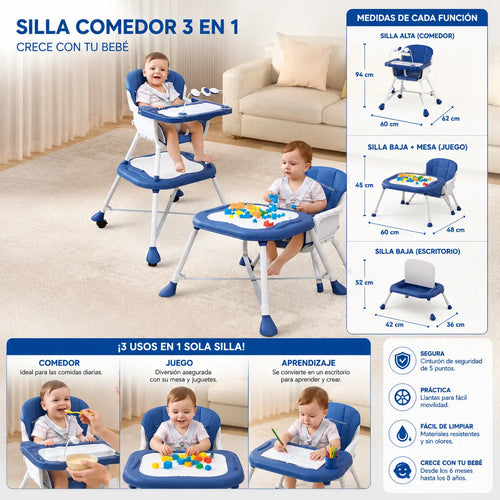 DeskGrow® Silla Comedor Y Escritorio 3 En 1