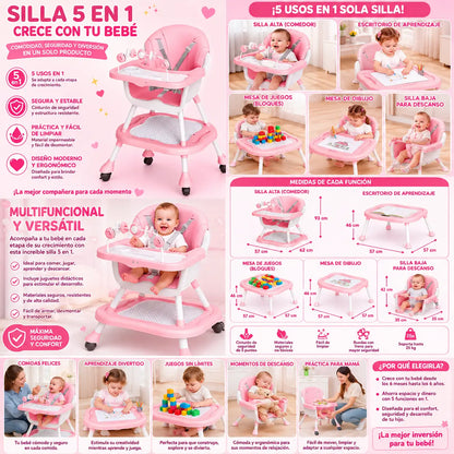 DeskGrow® Silla Comedor Y Escritorio 3 En 1