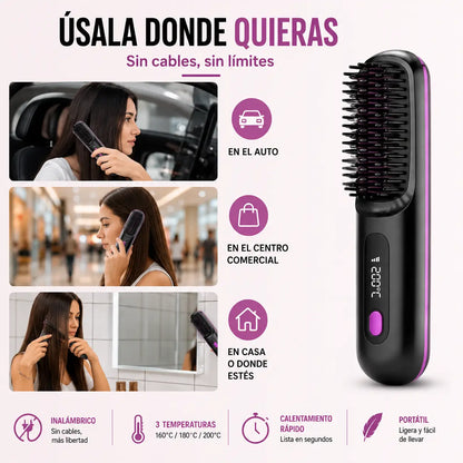 LissGo® Cepillo Alisador Inalámbrico